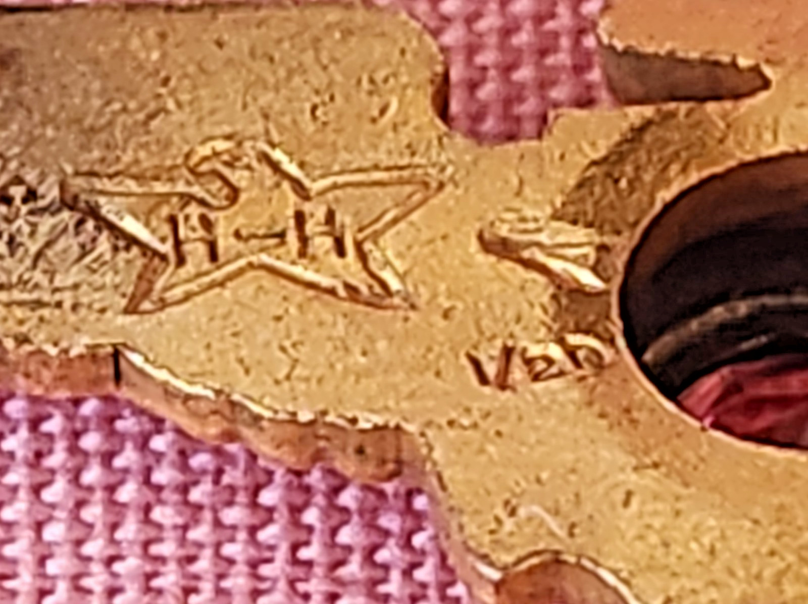 Vtg WWII US Navy Aviator Pilot Sweetheart Wings Pin H&H 1/20 12k GF W/Gemstone