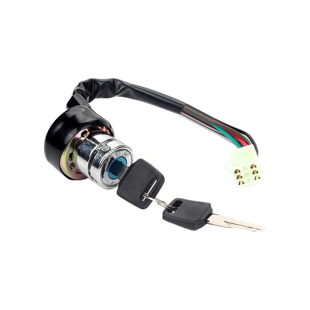 Universal Motorcycle 6 Wire Ignition Starter Off/On/On Switch Lock With Key E
