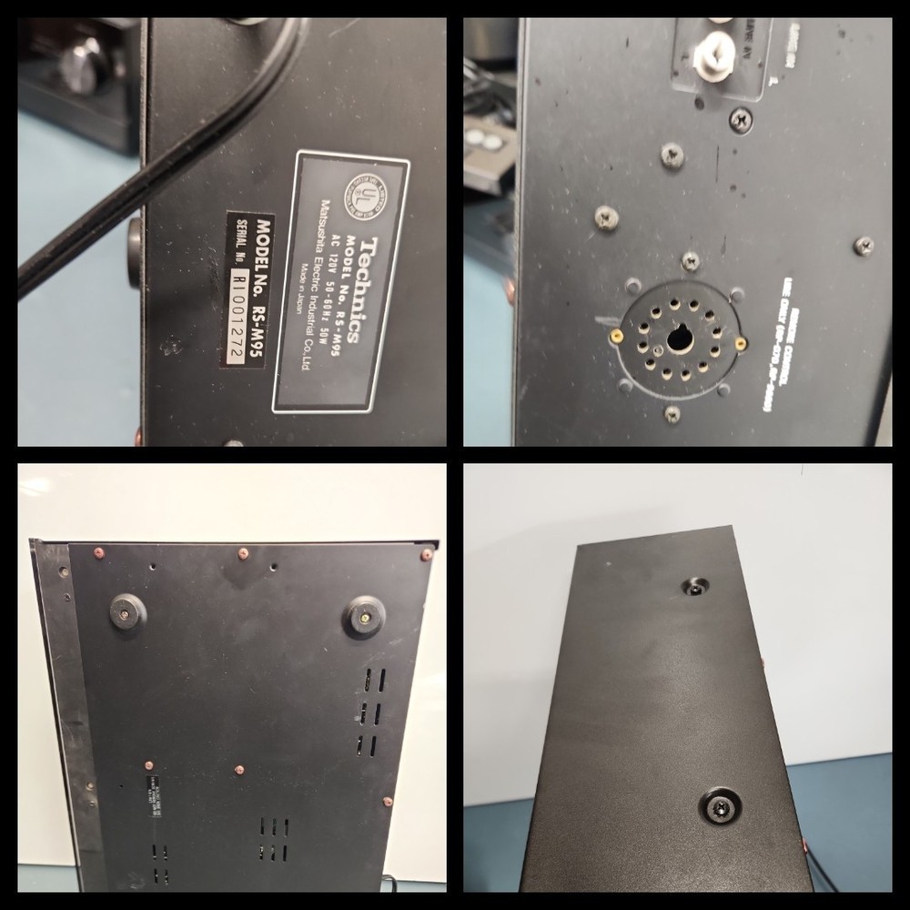 Technics RA-M95 cassette deck RP-9690 BOTH WORK LAZY DOOR OPEN. READ DESCRIPTIO
