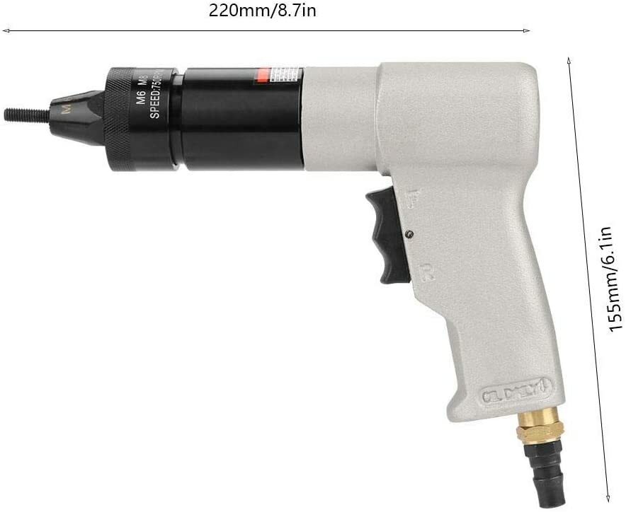 1/4 Pneumatic Riveting Gun Pull M6 M8 M10 Nut Automatic Air Rivet Nut Tool