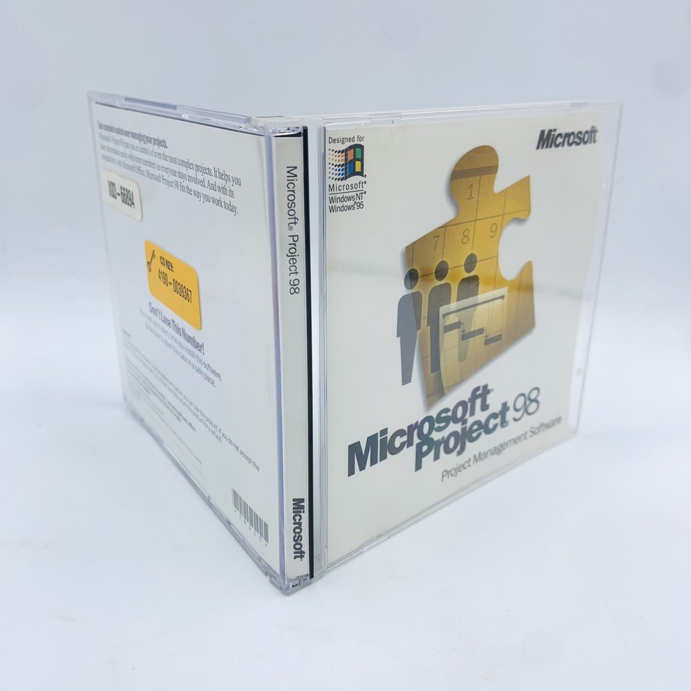 Microsoft Project 98 Project Management Software w/ Key TESTED, Fast Free Ship