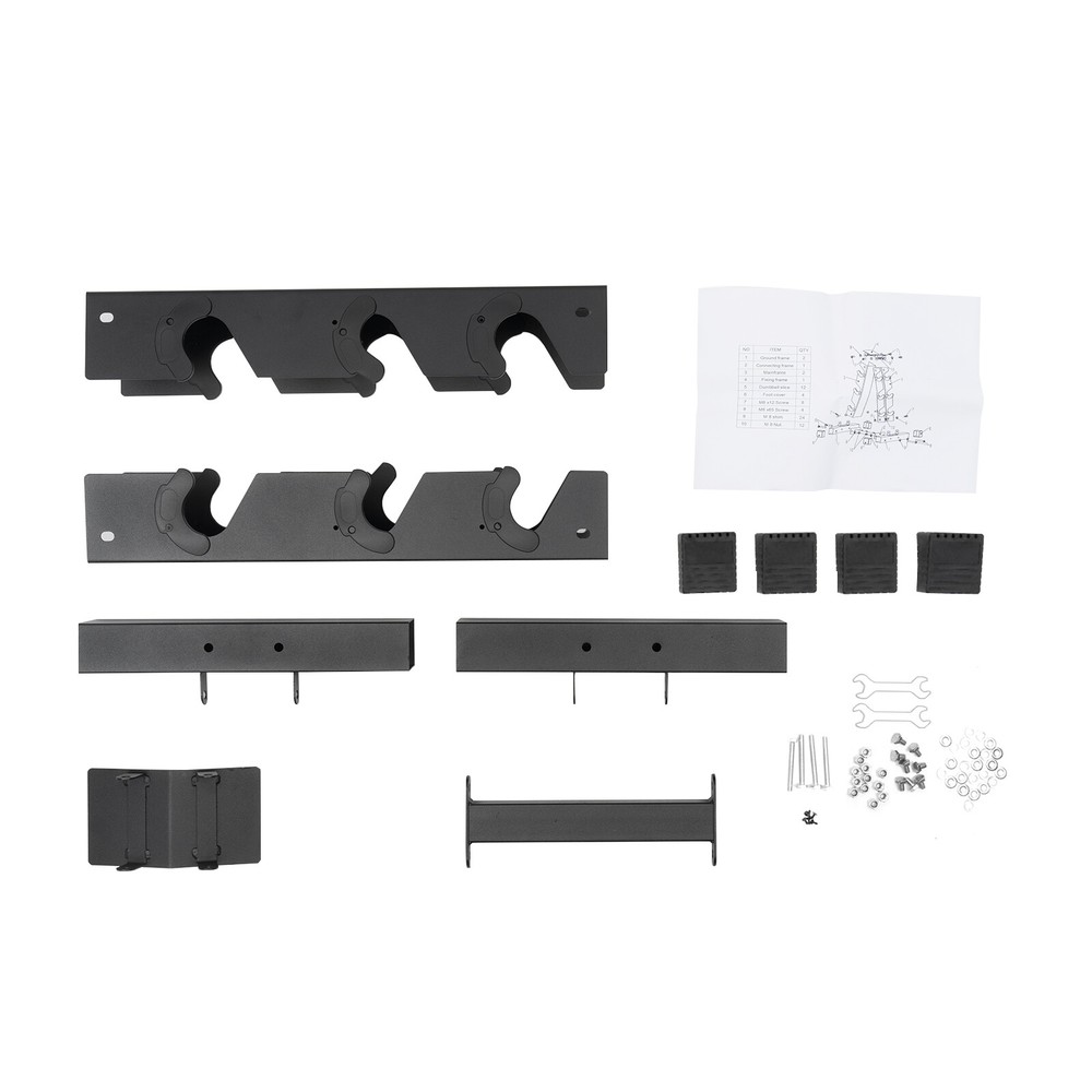 Durable Dumbbell Rack Storage Stand for Home Gym - Space Saving Design