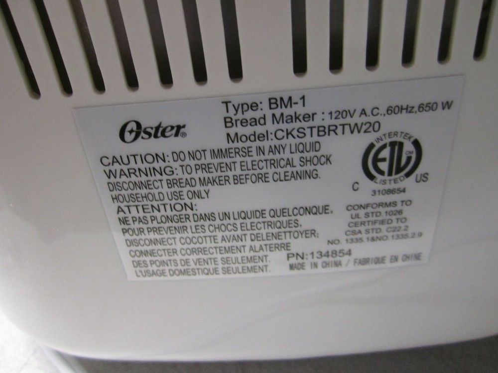 OSTER Expressbake 2 LB Loaf Bread Maker CKSTBRTW20