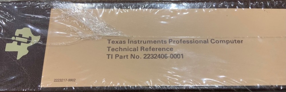 Texas Instruments Professional Computer Technical Reference No. 2232406-0001 New