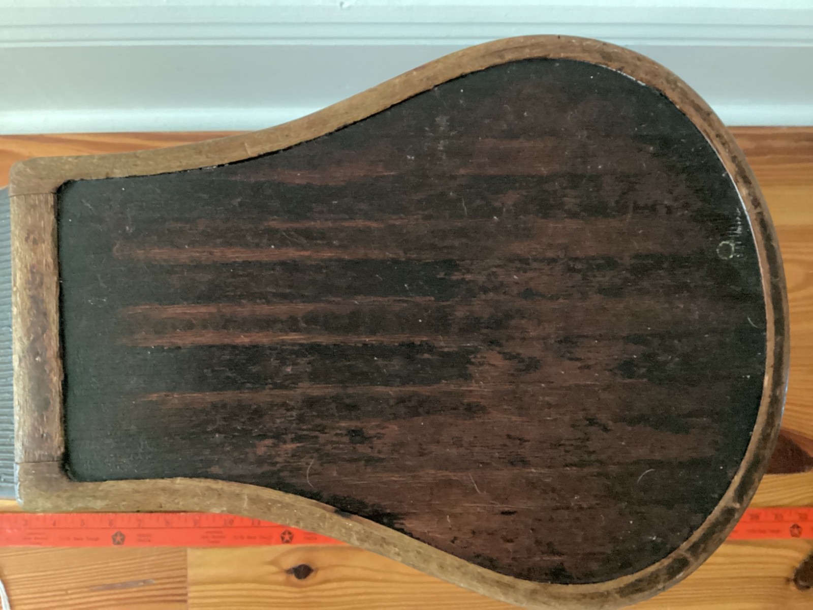 Antique Thonet Bentwood Shoe Fitting Stool, Brown, 25x12.5x15.5"