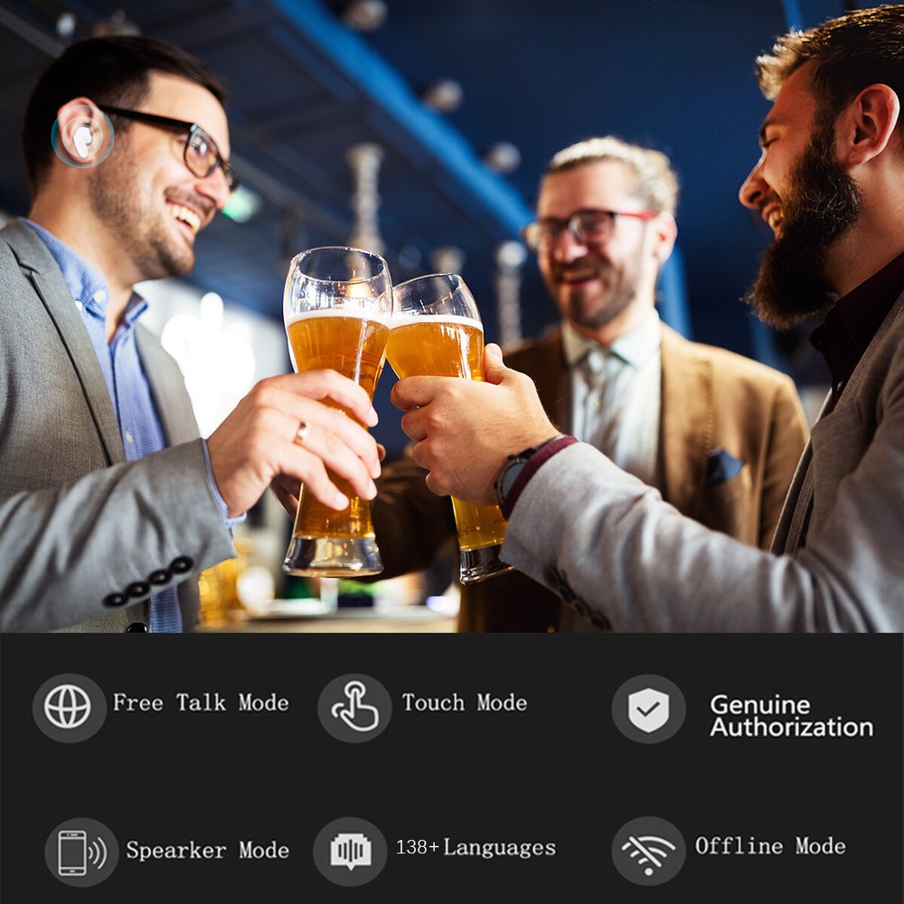 Wireless Bluetooth Translator Earbuds Real Time Translator Device 144 Languages