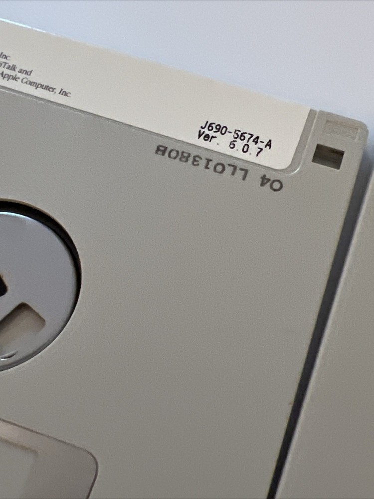 5 Vintage 1990 Apple Macintosh Floppy Disk Hypercard System Startup Additions