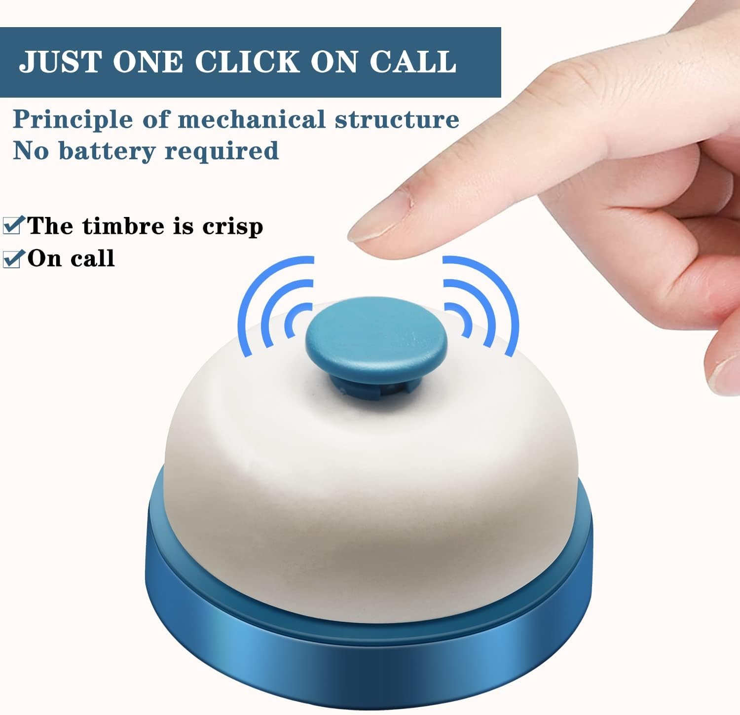 Call Bell,Service Bell Desk Bell Dinner Desk Bell Front Desk Bell,2.8 inch Metal