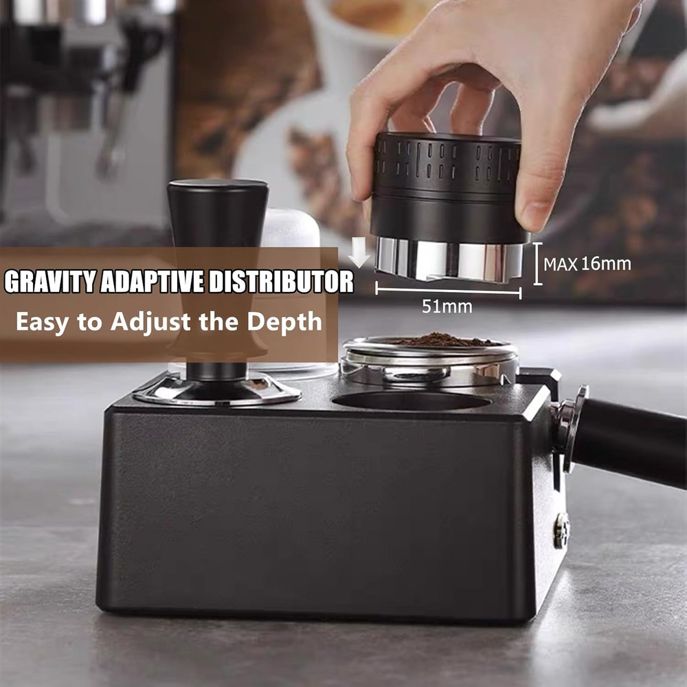 Coffee Distributor 51Mm, Espresso Distribution Tool, Gravity Adaptive Distributo