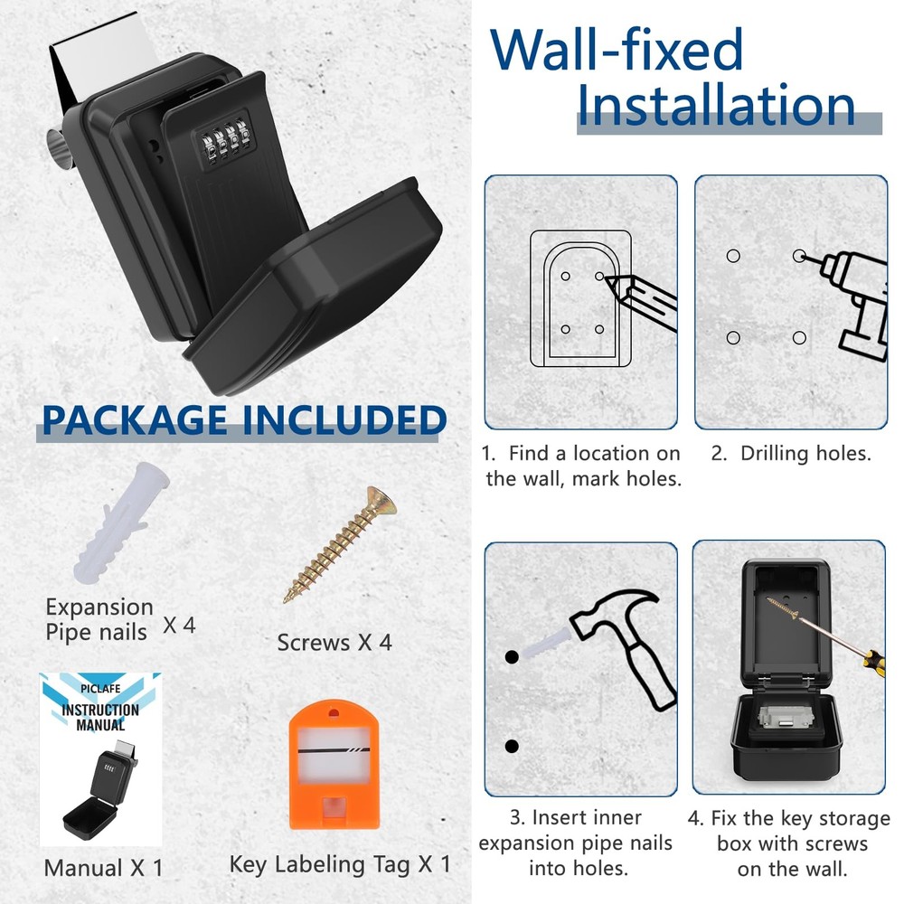 Car Window Lock Box for Turo, Key with Labeling