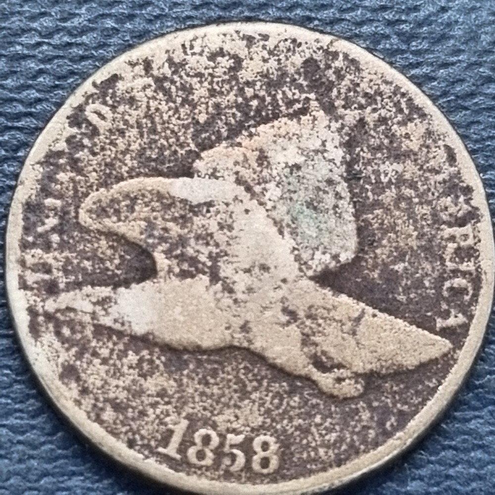 1858 Flying Eagle Cent 1c Circulated Details #99260