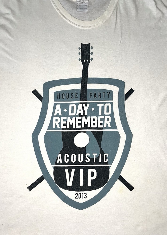 A Day To Remember Acoustic Concert House Party Tour 2013 Band Shirt LG 22” X 29”