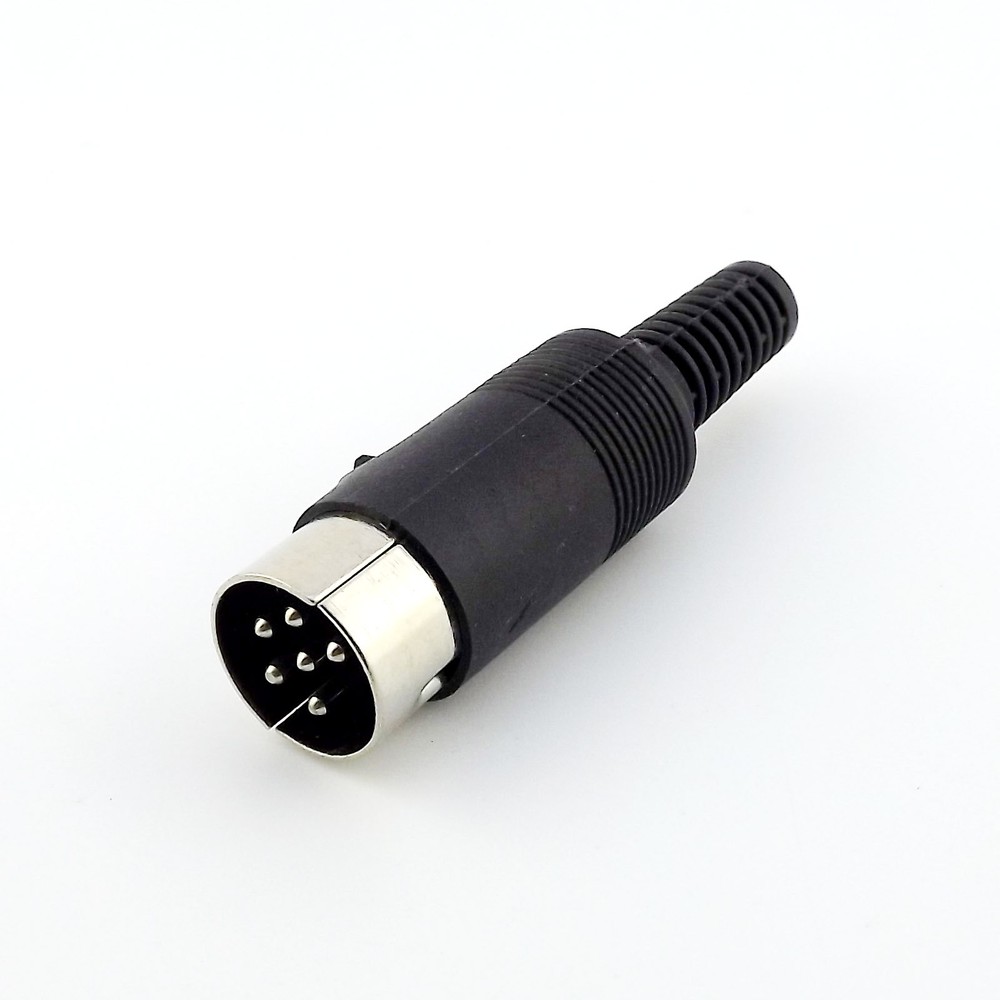 1pcs DIN Plug Male Plug Cable Connector 6 Pin With Plastic Handle