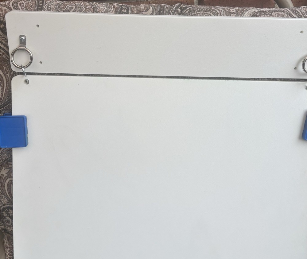 Space Saver Wall Mounted Paint Easel Includes 2 Clips  White
