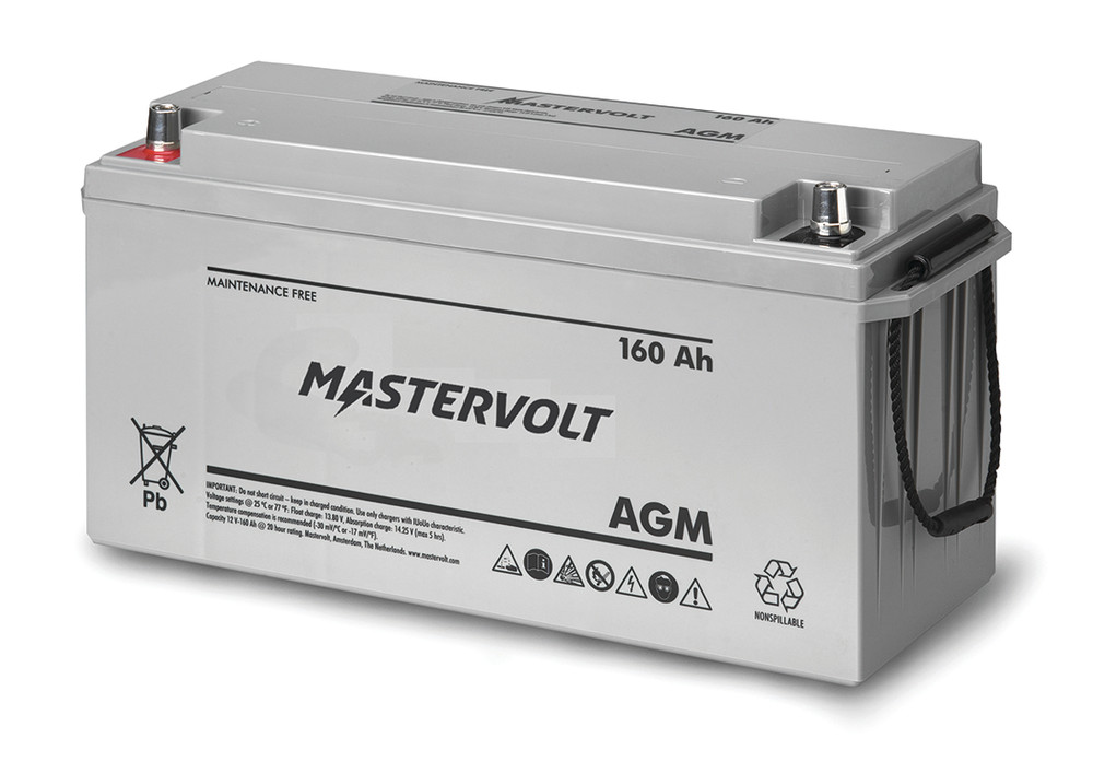 Mastervolt 62001600 12V AGM Battery, Group 4D