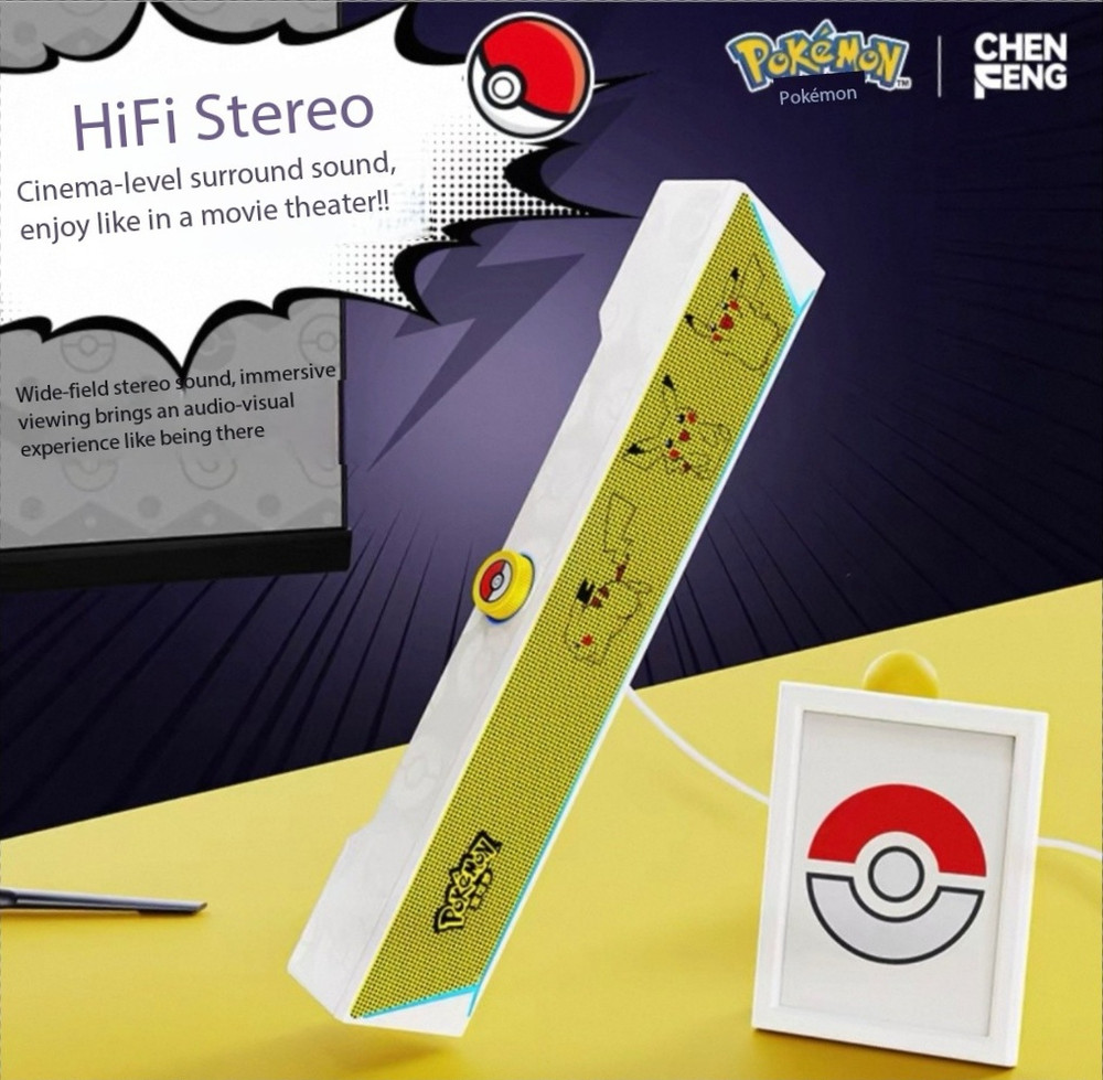 Pokémon Desktop Soundbar Pikachu Multi Function Bluetooth Speaker 2025 New