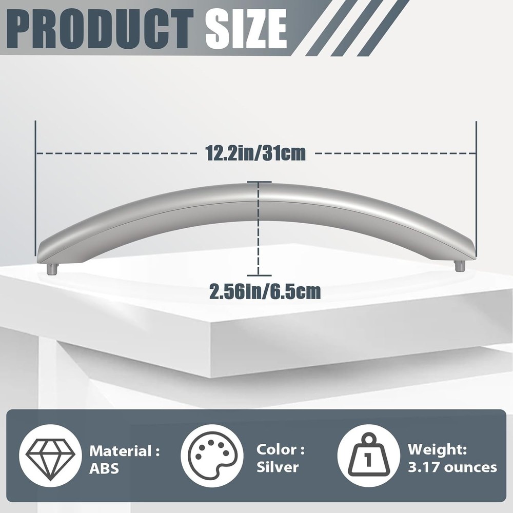 Compatible with Samsung Microwave Door Handle, Replace for Silver