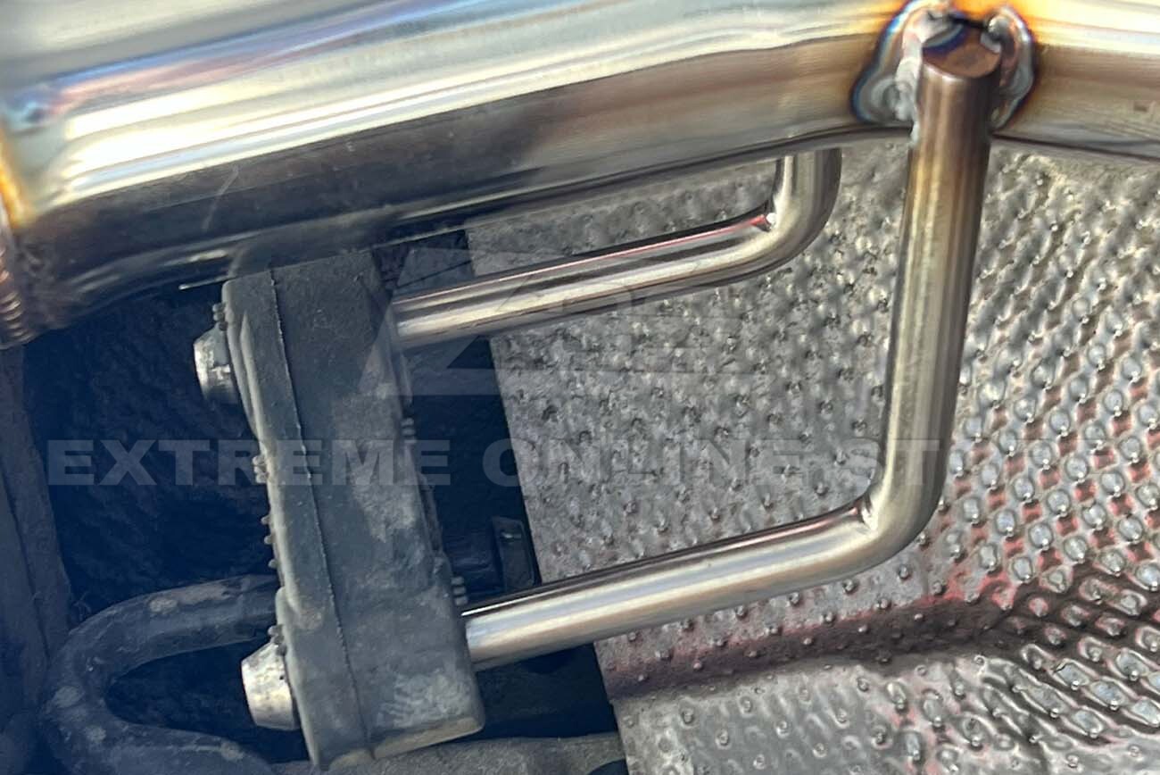 For 18-24 Toyota Camry T-304 Muffler Delete Quad Burnt Tips Axle Back Exhaust