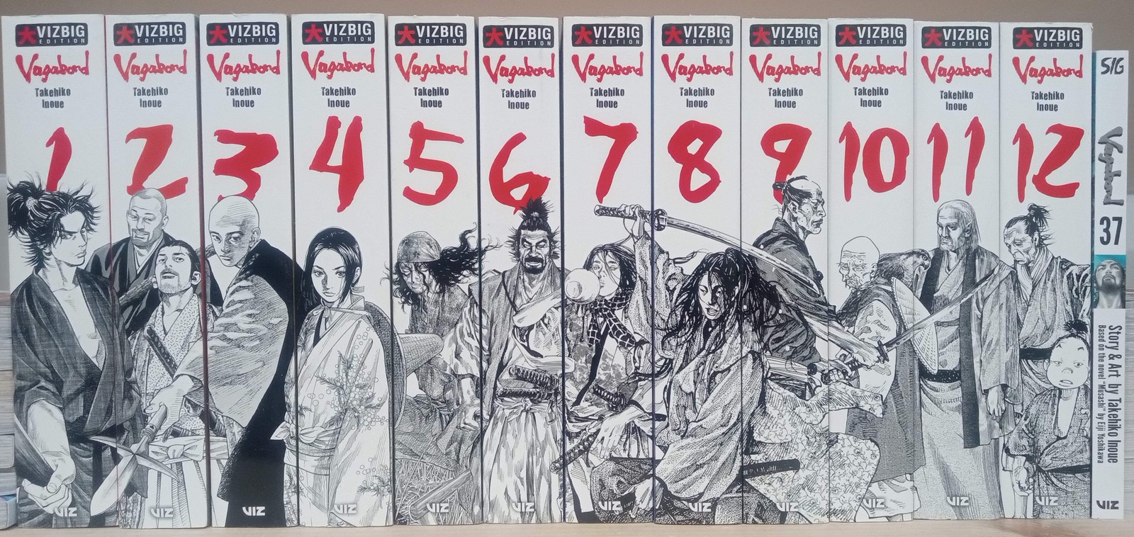 Vagabond Vol. 1-37 (Vizbig Edition Vol. 1-12 + Vol. 37) Complete Manga Set Engli