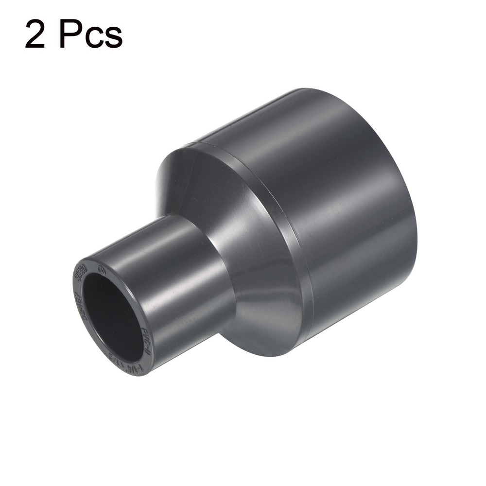 UPVC Fitting Pipe Reducer 1-1/4" x 1/2" 2pcs Straight Coupling