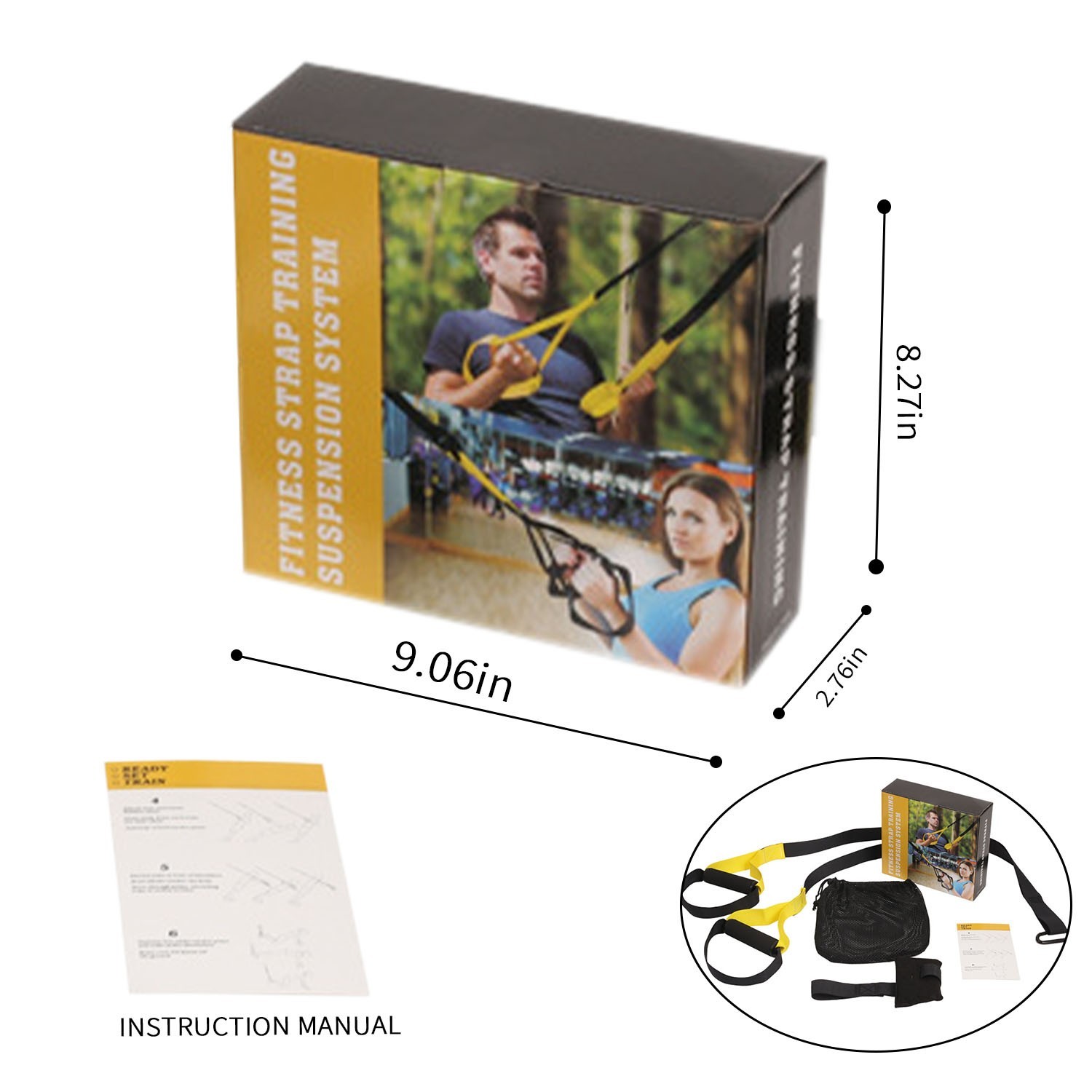 Home Gym Suspension Resistance Strength Training Fitness Straps Workout Trainer