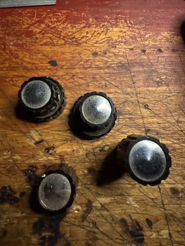 UHER Universal , Reel to Reel Recorder Front Knobs 6 pieces 4 knobs