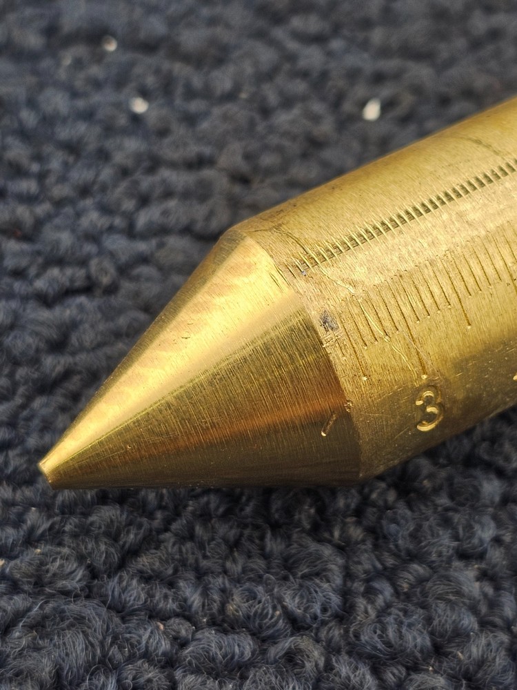 Lufkin 590GM: Solid Brass Plumb Bob/ Tapered Point Tip