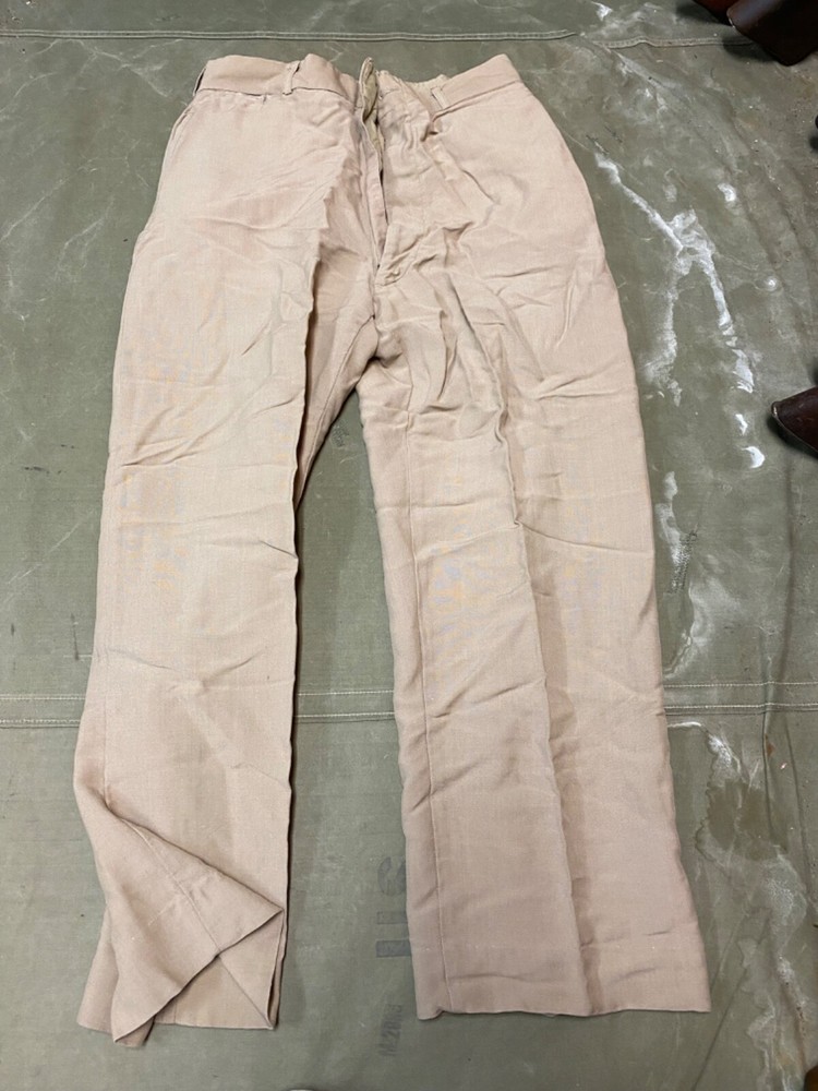 ORIGINAL WWII US ARMY OFFICER CLASS A "KHAKI" TROUSERS- SMALL 32 WAIST