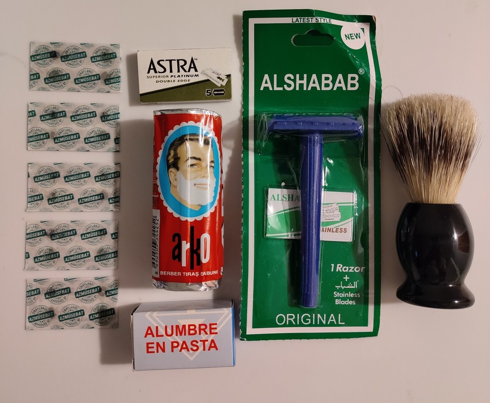 men's safety razor shaving kit