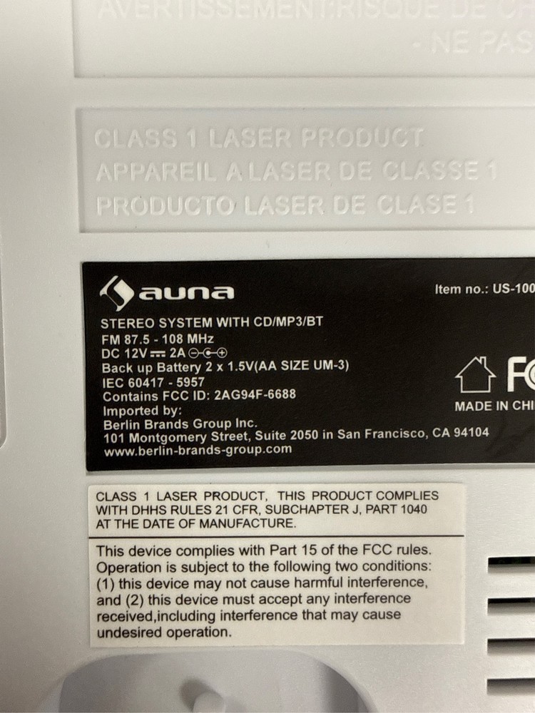 AUNA Stereosonic Microsystem, Shelf Stereo System
