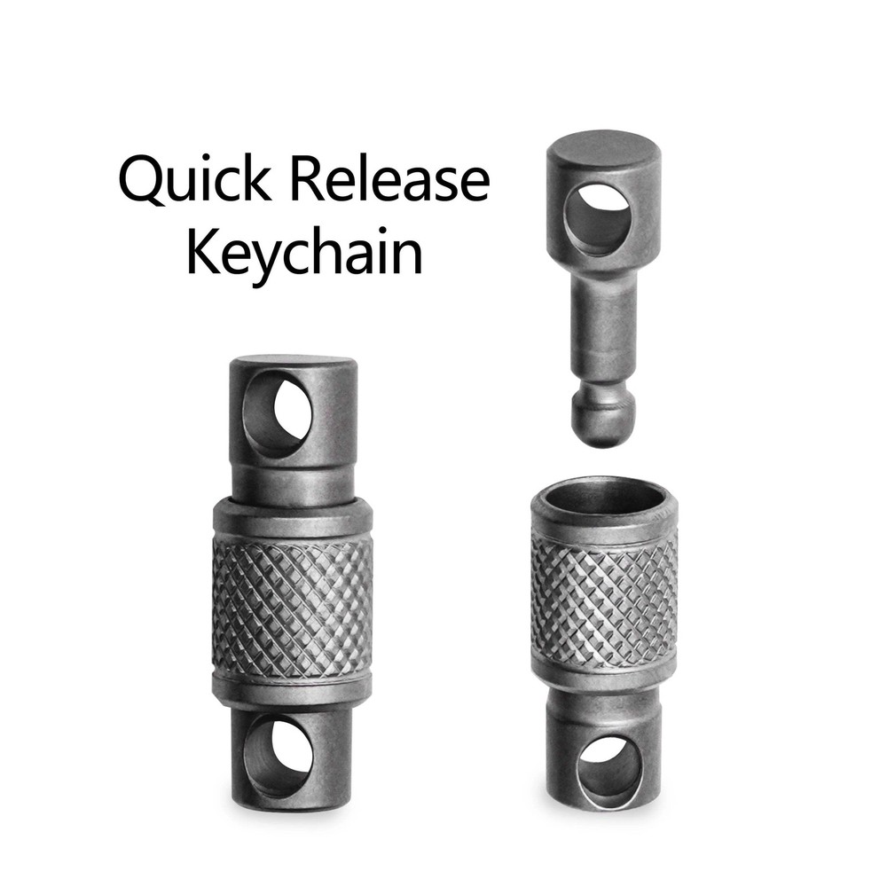 Titanium Alloy Keychain Double Headed Quick Pull Buckle Removable Portable Outdo