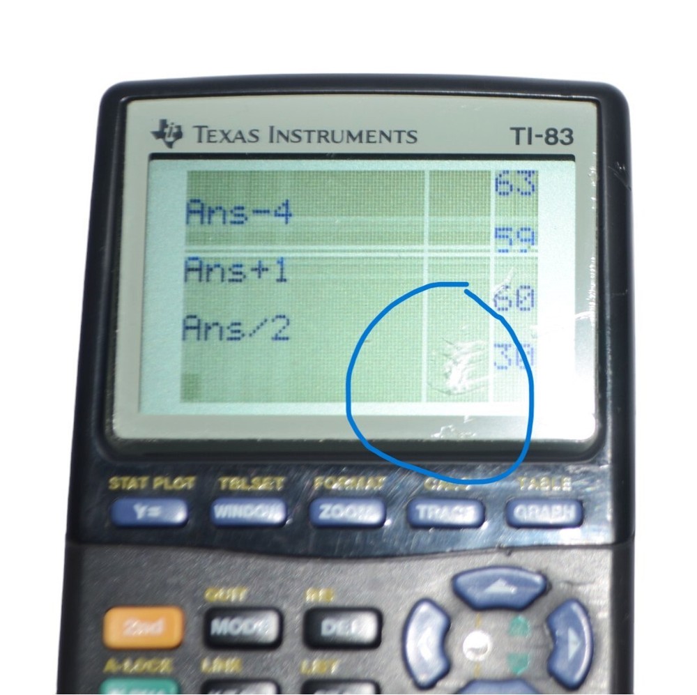 Texas Instruments TI-83 Calculator Graphing Programmable Scientific NO COVER