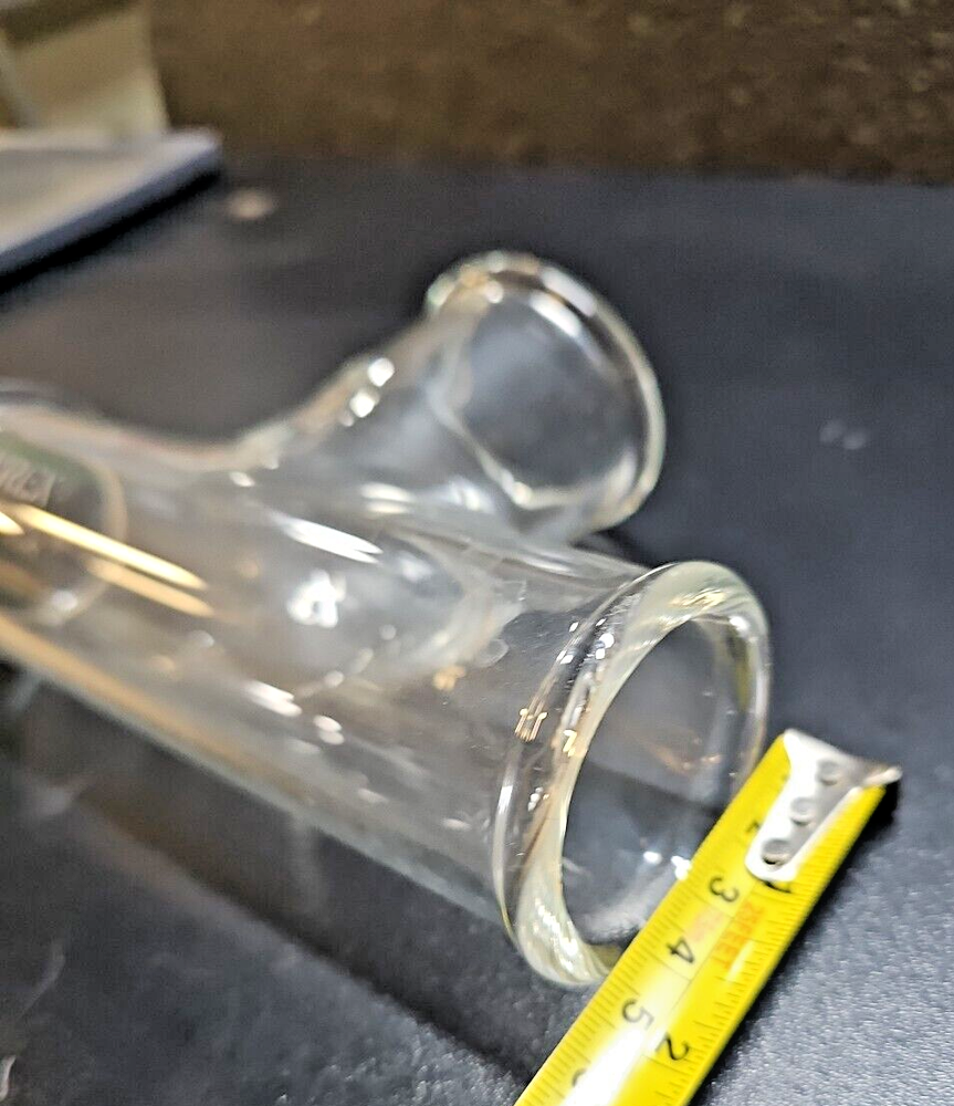 Pyrex Double Tough Beaded Process Pipe Tee 2" Diameter 6" Length T