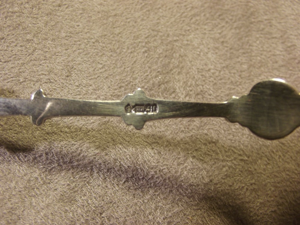 Dutch Silver Souvenir Spoon ~ Dance Scene
