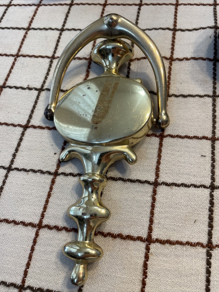 Vintage preowned Polished Solid Brass Door Knocker 9”x 4”Inch