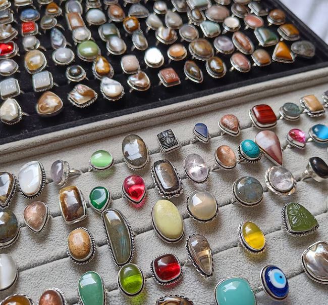 Jasper & Mix Gemstone 925 Sterling Silver Plated Design Wholesale Lot Rings