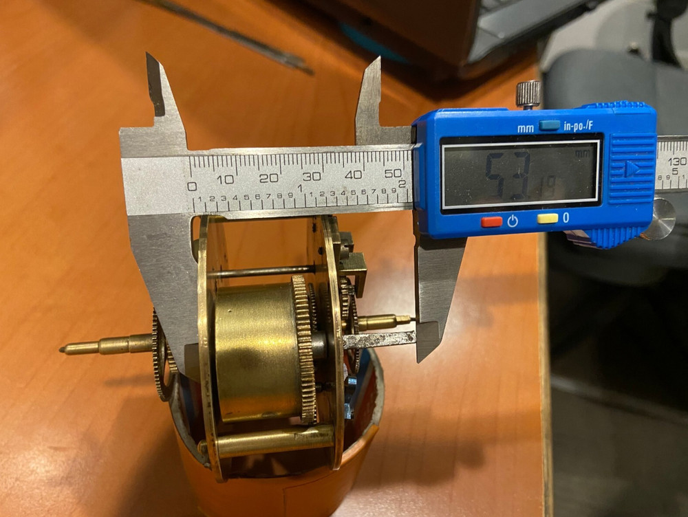 DOUBLE SIDED DIAL ANTIQUE CLOCK MOVEMENT
