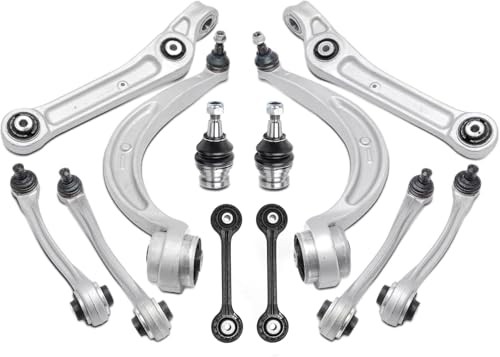 12pcs Front Forward Rearward Upper & Lower Control Arm Compatible with Audi A4