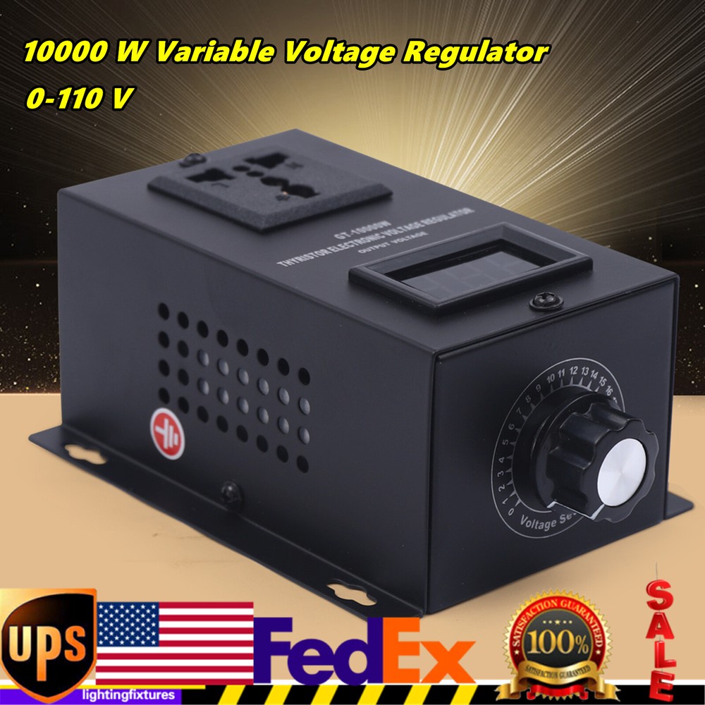 10000W Variable Voltage Regulator Dimmer Motor Speed Controller AC 110V SCR New