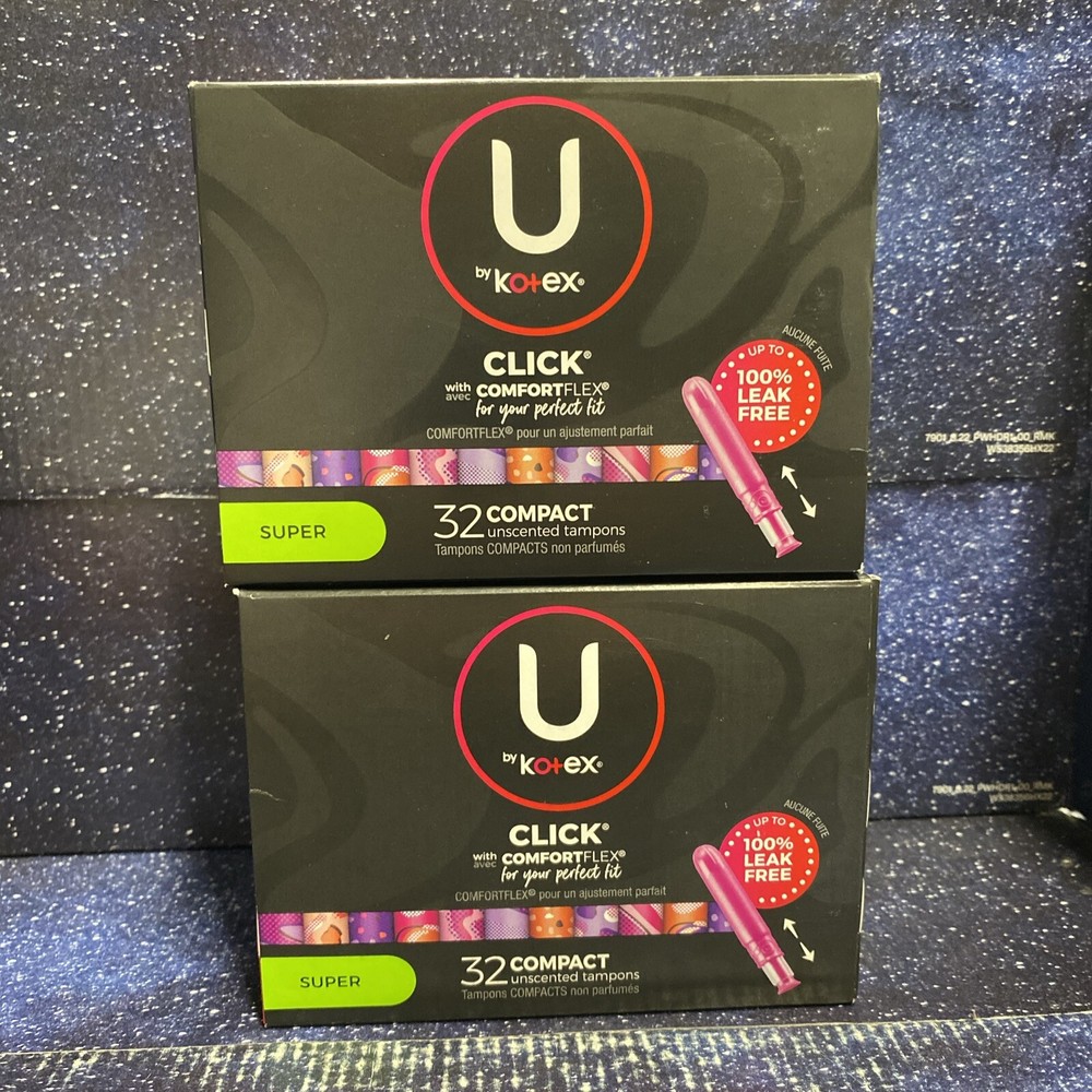 2 X U by Kotex Tampons, Super 32 Count, Compact, Unscented, 96 Total.