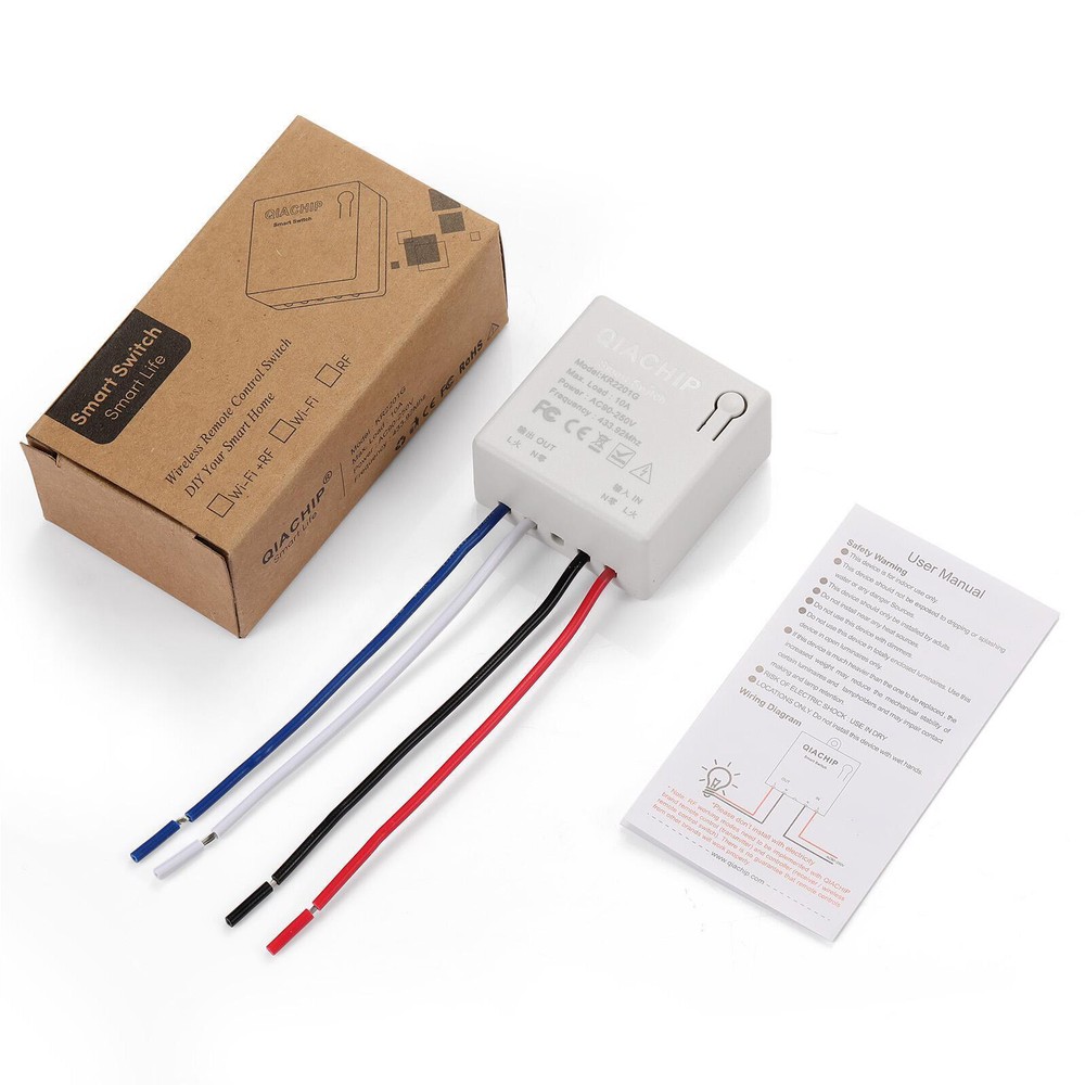 Smart Switch Light Wireless RF-433Mhz Wall Panel Switch Remote-Control Receiver