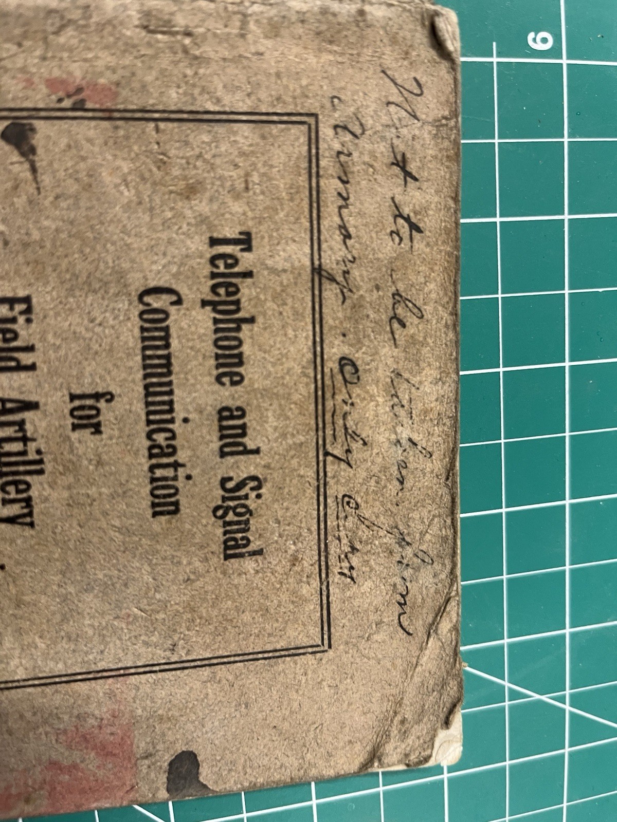 Pre WW1 US Manual Telephone & Signal Communication for Field Artillery Booklet