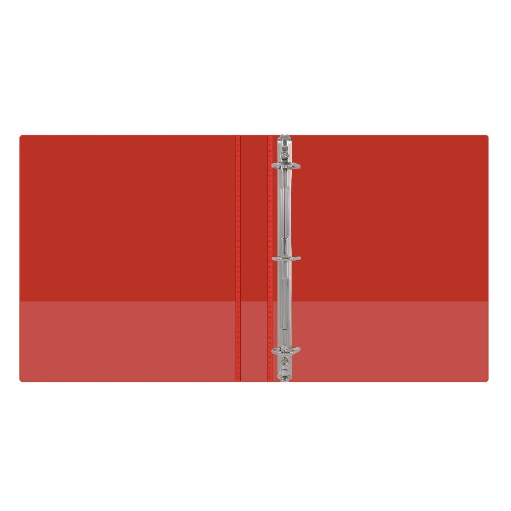 6 Pack Red 1 Inch Slant D Ring Binders Heavy Duty View Binder with Inside Pocket