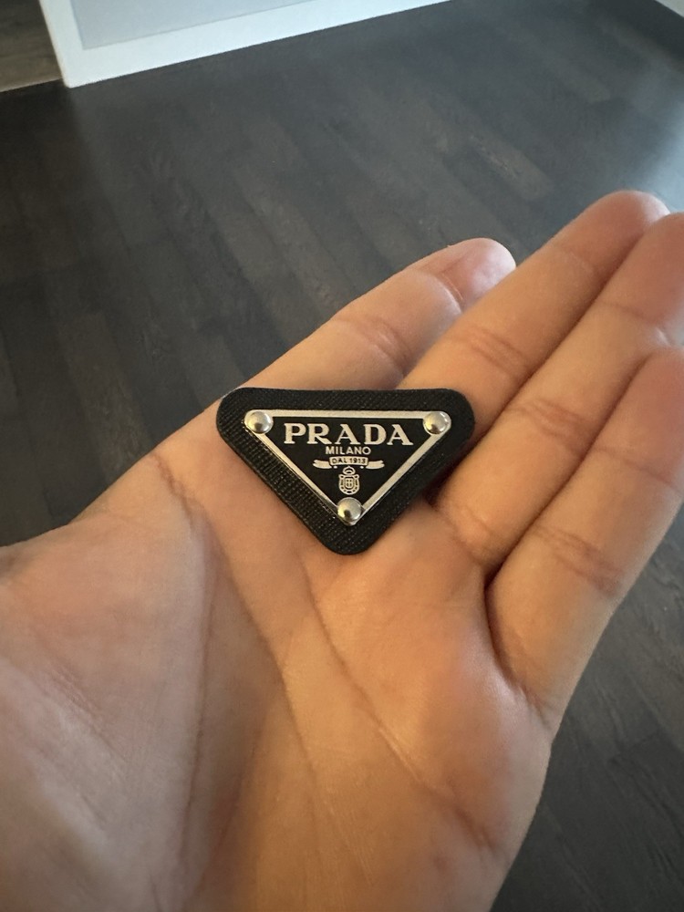 Prada Triangle Replacement Leather Logo
