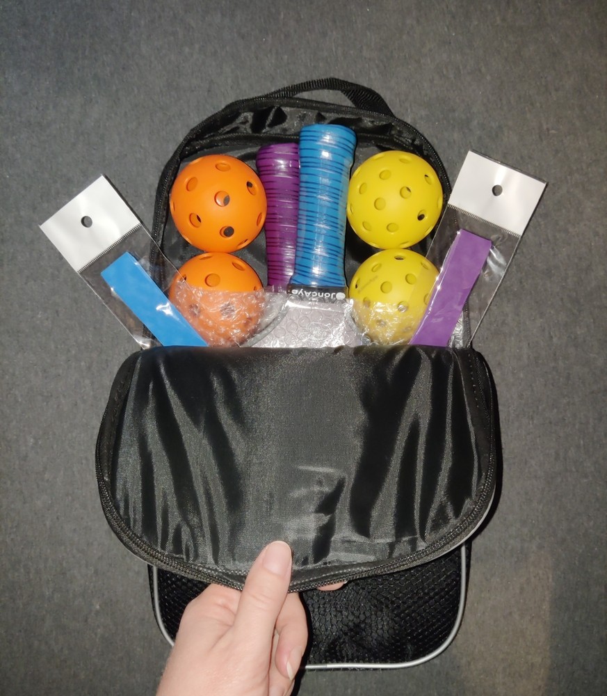 JoncAye Pickleball-2 Paddles with 4 Balls, Paddle Case