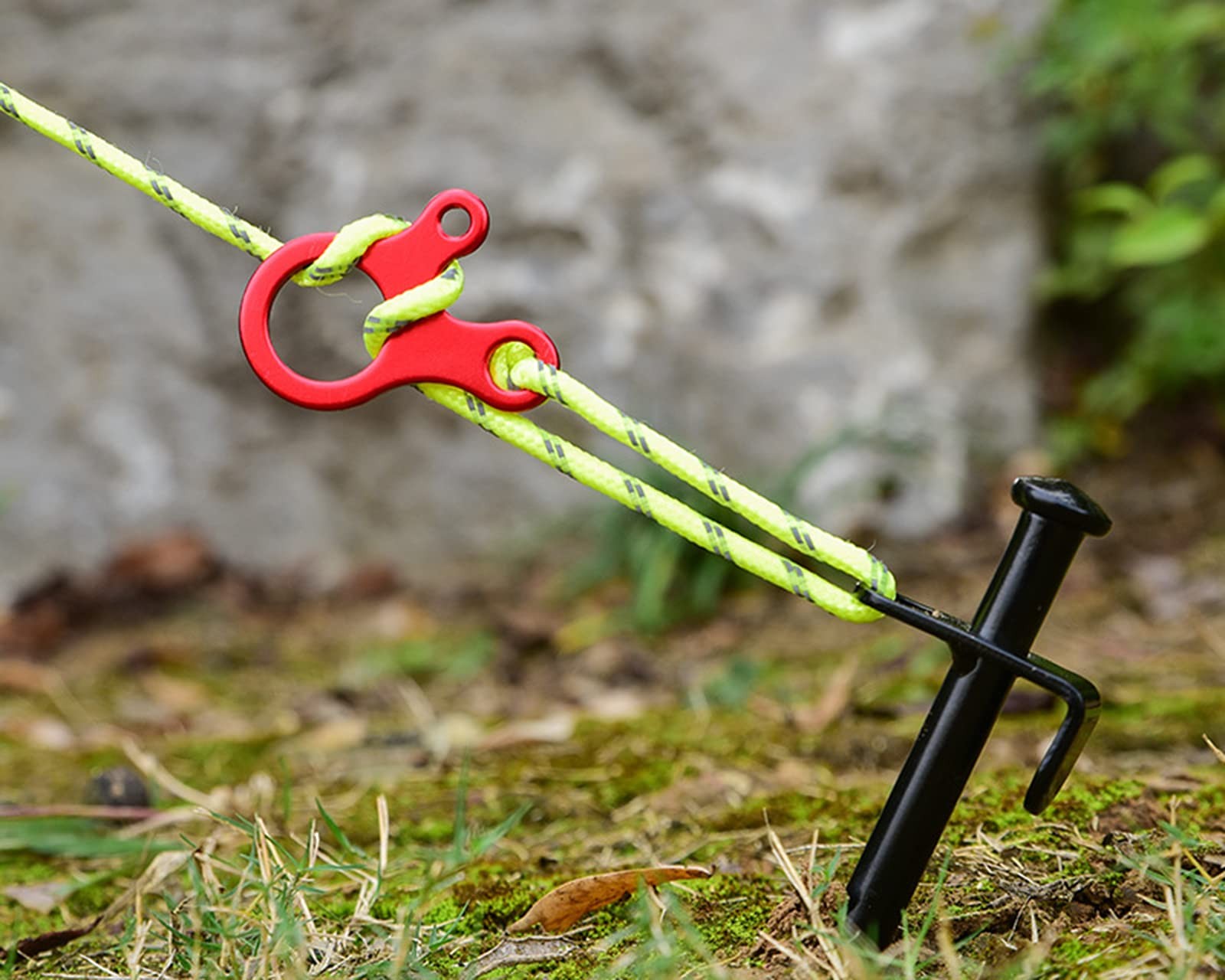 Aluminum Guyline Tensioner 20 Pieces Rope Tensioner for Outdoor Tent Camping