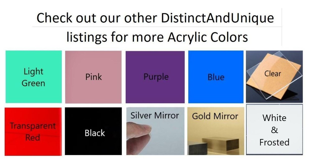 BLACK Cast Acrylic Plexiglass Sheets 1/8” Thick (3mm) 17 Sizes