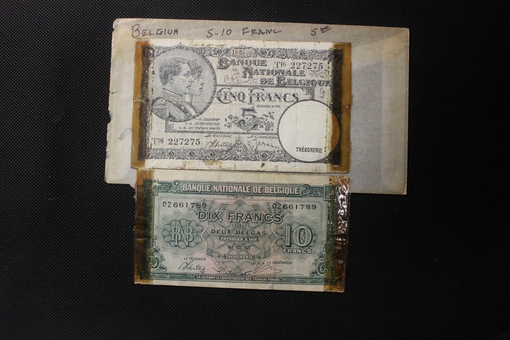 Belgium 5 & 10 Franc Notes