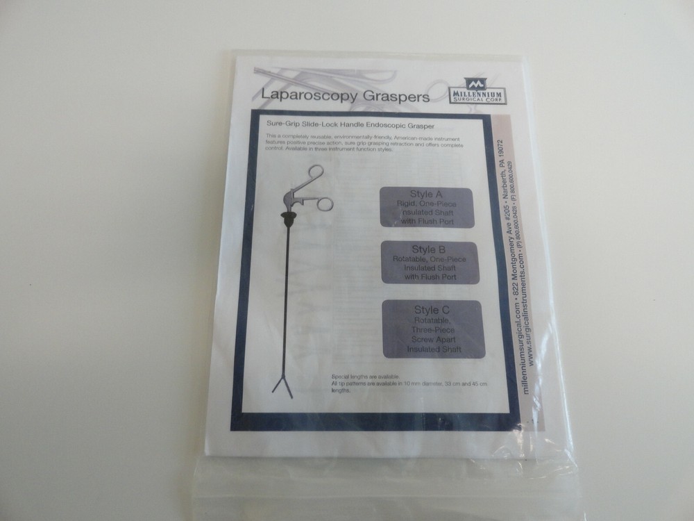 Millienium Surgical Corp. Laparoscopy Graspers Manual