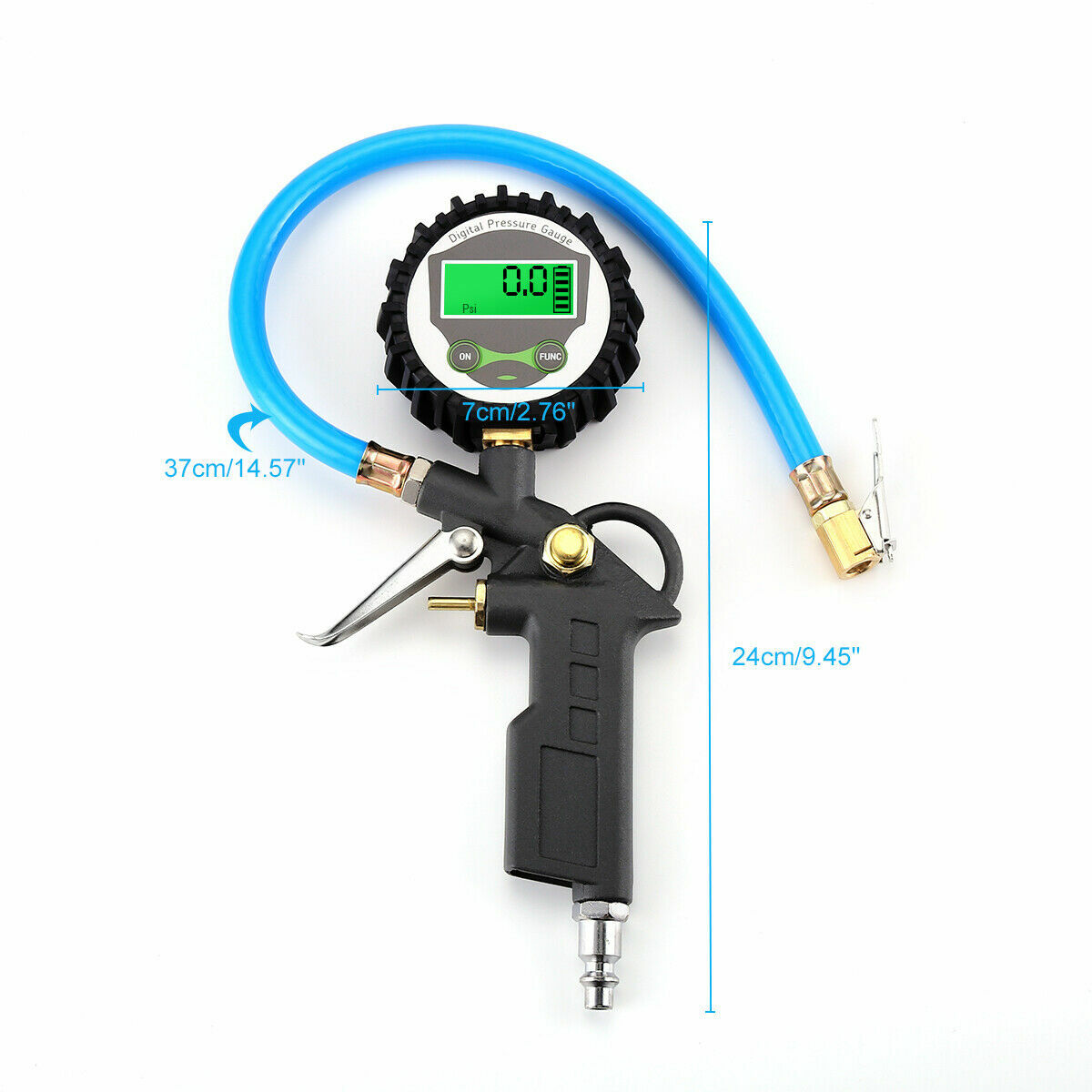 Digital Air Tire Inflator with Pressure Gauge 250PSI Chuck for TrucK/Car/Bike US